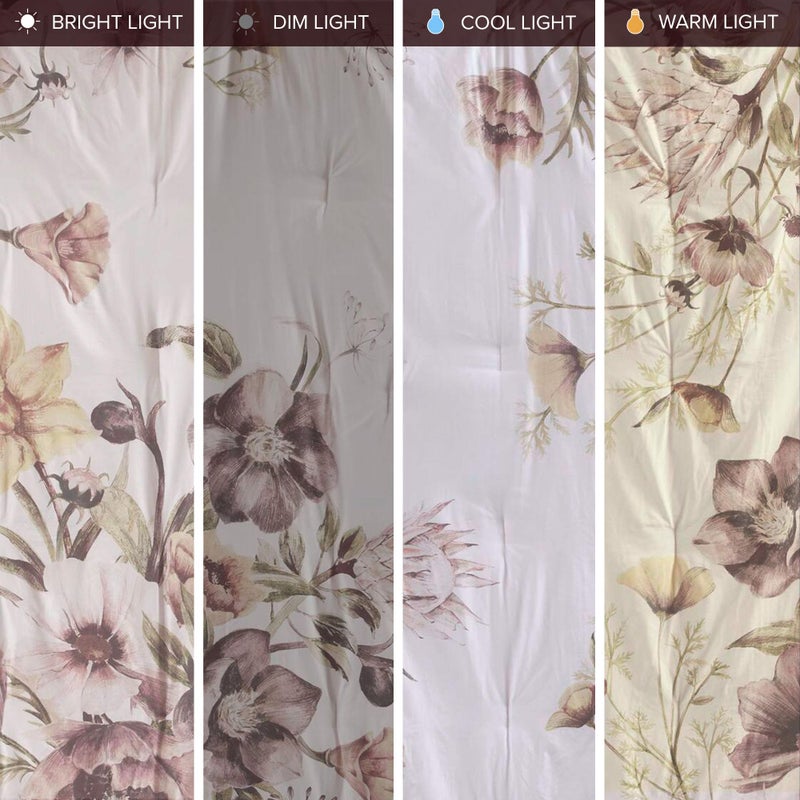 Madison Park Floral California King Comforter Set, Cotton Rich Bedding Set Feminine Design Shabby Chic Cal King Size Comforter Sets, All Season Bed Cover, Shams, Bed Skirt, DÃ©cor Pillow, Blush 8 Piece - Image 5